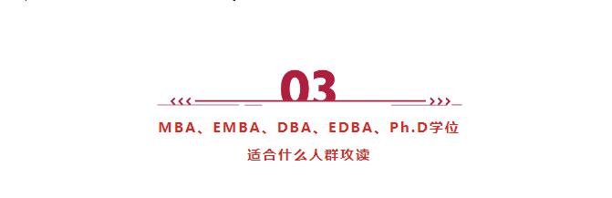 MBA、EMBA、DBA、EDBA、Ph.D有啥區(qū)別？適合什么人群就讀？